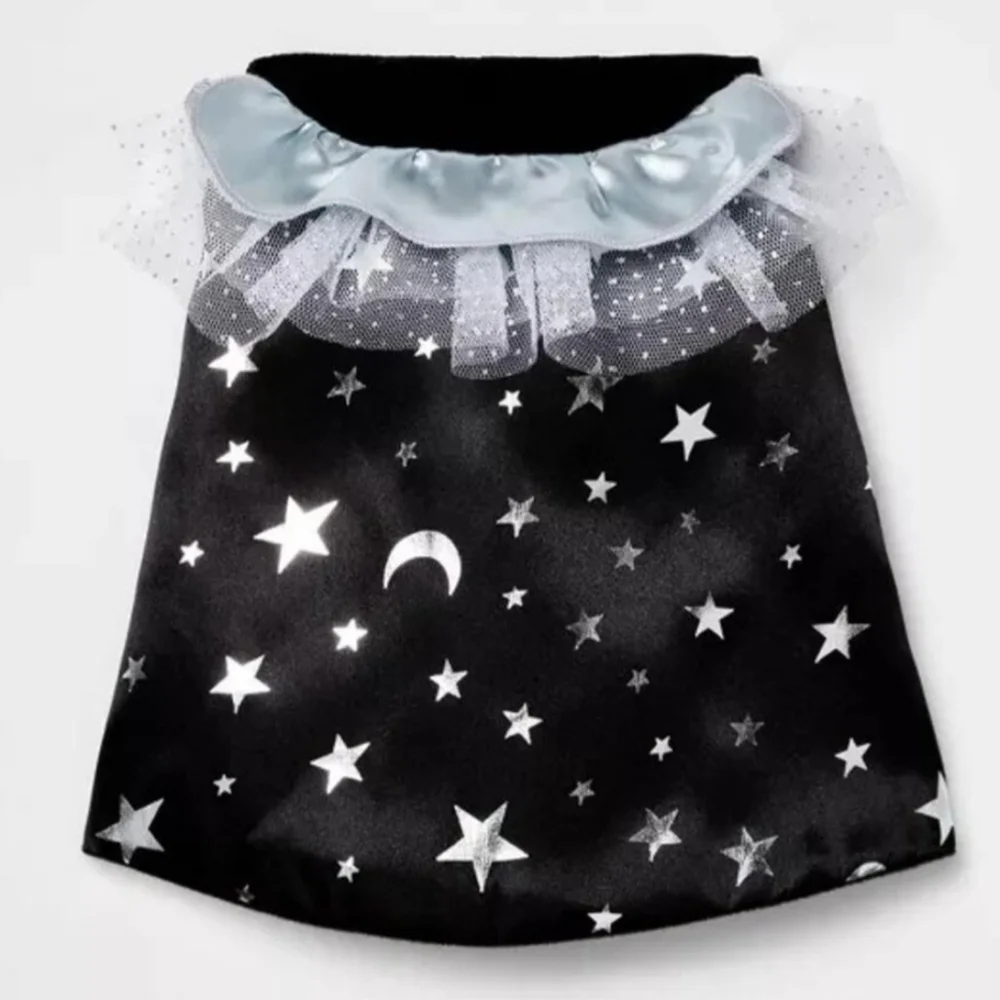 NWT Hyde & Eek One Size Cat Witch Cape Halloween Costume Celestial Moons & Stars